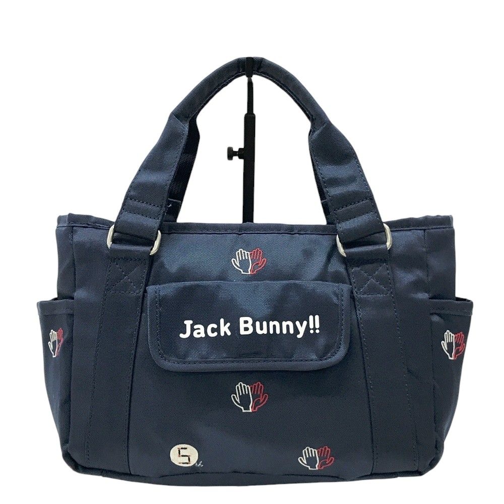 JACK BUNNY ジャックバニー カートバッグ 刺繍総柄 ネイビー系