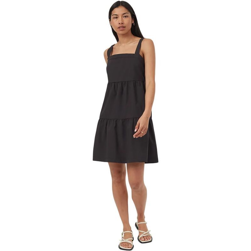 テンツリー レディース トップス ワンピース ティアード コットン TentreecoStretch Cotton Tieredress Womens Meteorite Black ブラック