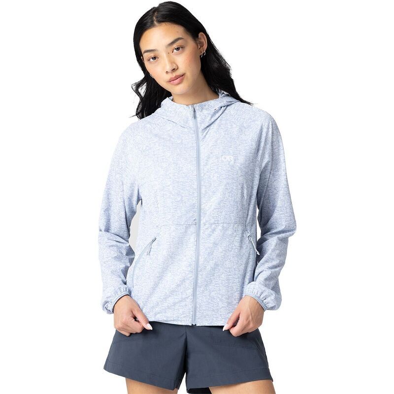 アウトドアリサーチ レディース トップス Tシャツ パーカー Outdooresearch Astroman FullZip Sun Hoodie Womens Titanium Tamarack Print