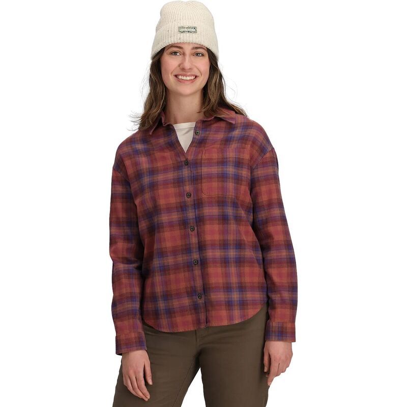 ロイヤルロビンズ レディース トップス Tシャツ 長袖 Royal Robbins Lieback Overshirt LongSleeve Top Womens Wild Rhubarb Dipsea Plaid チェック