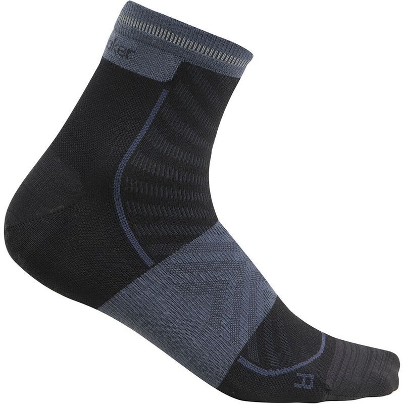 アイスブレーカー メンズ アンダーウェア 靴下 ミニ Icebreaker Merino Run Ultralight Mini Sock Mens BlackGraphite ブラック