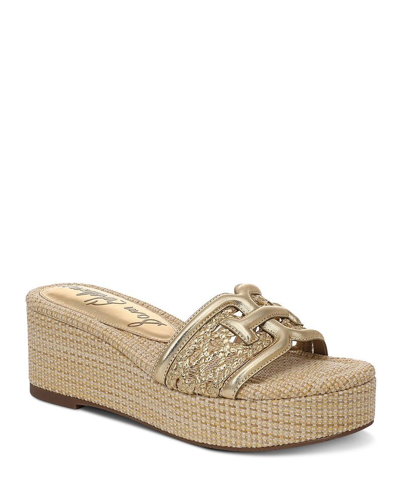 サムエデルマン レディース シューズ サンダル Sam Edelman Womens Pauleena Woven Sandals Amber Gold アンバー