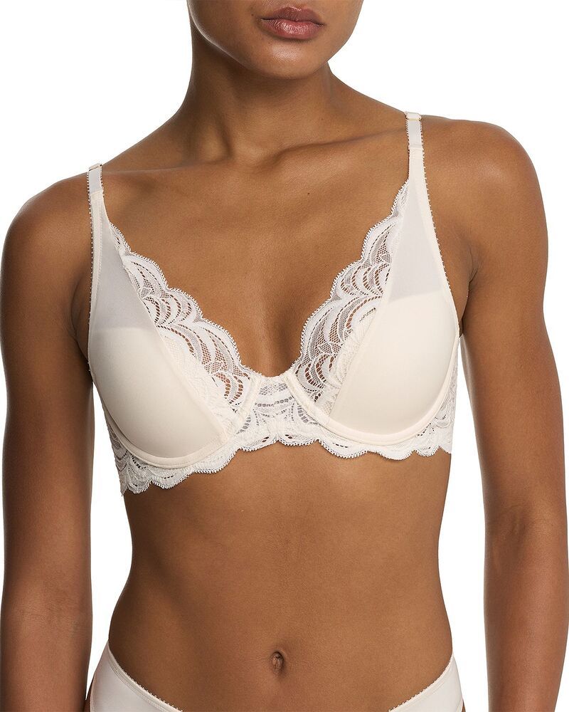 ナトリ レディース トップス シャツ レース Natori Persuasion Lace Convertible Plunge TShirt Bra Ivory アイボリー