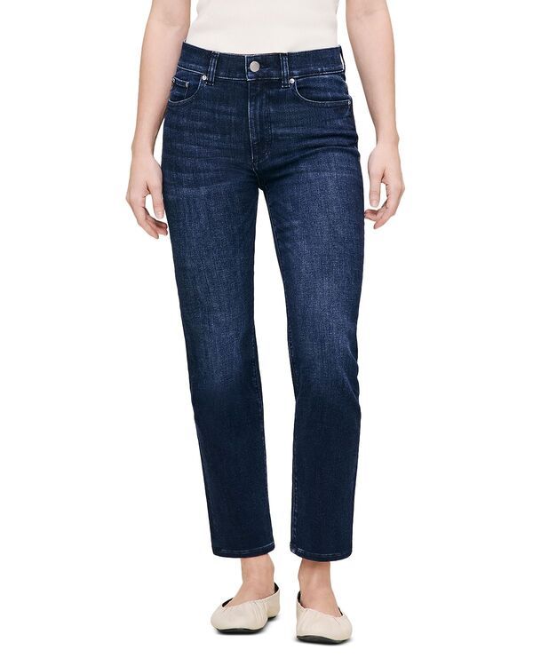 ディーエル 1961 レディース ボトムス デニムパンツ ストレート プチ ジーンズ DL1961 Petite Halle Instasculpt Straight Leg High Rise Jeans Mediterranean