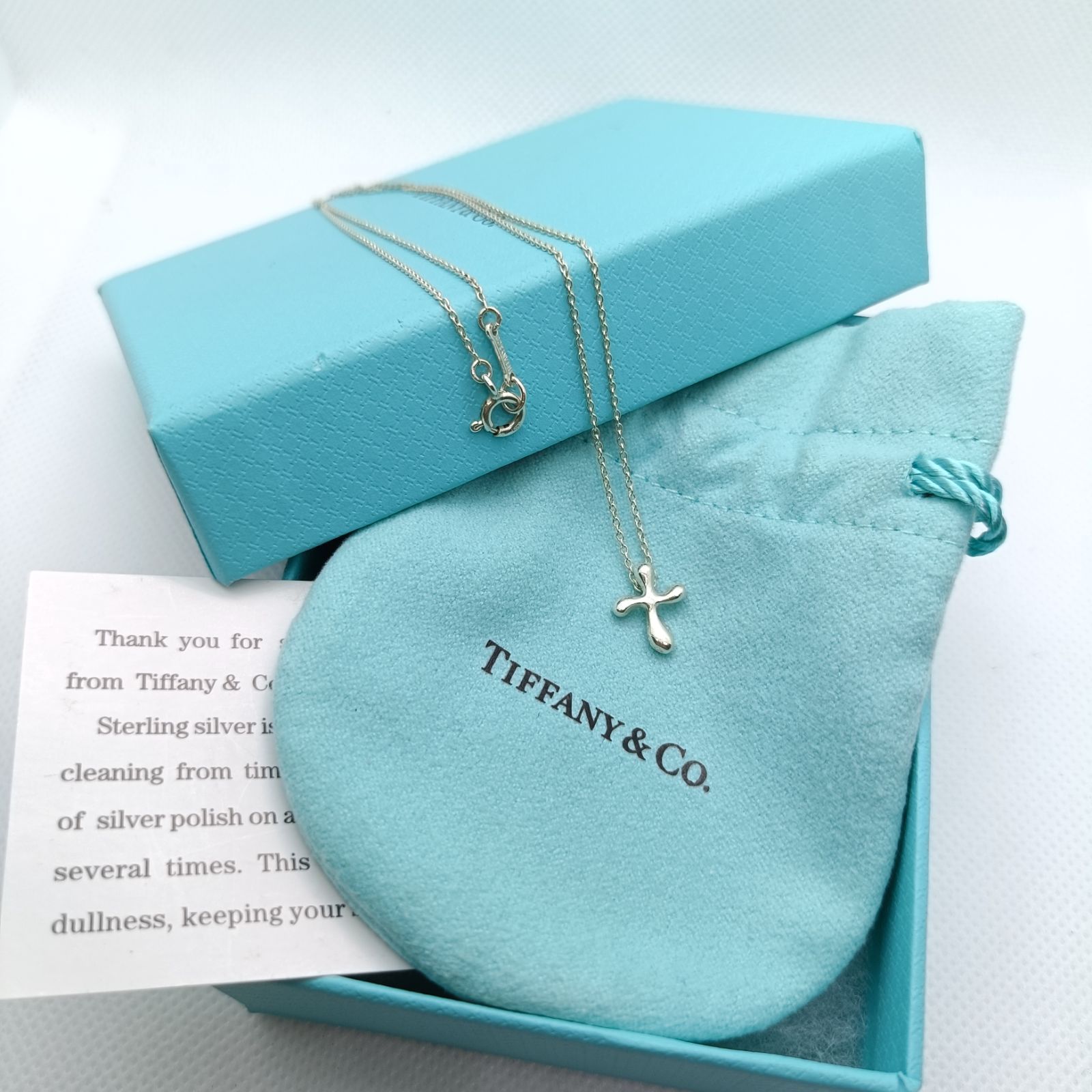 極美品✨️ ティファニー ネックレス クロス 925 スターリングシルバー