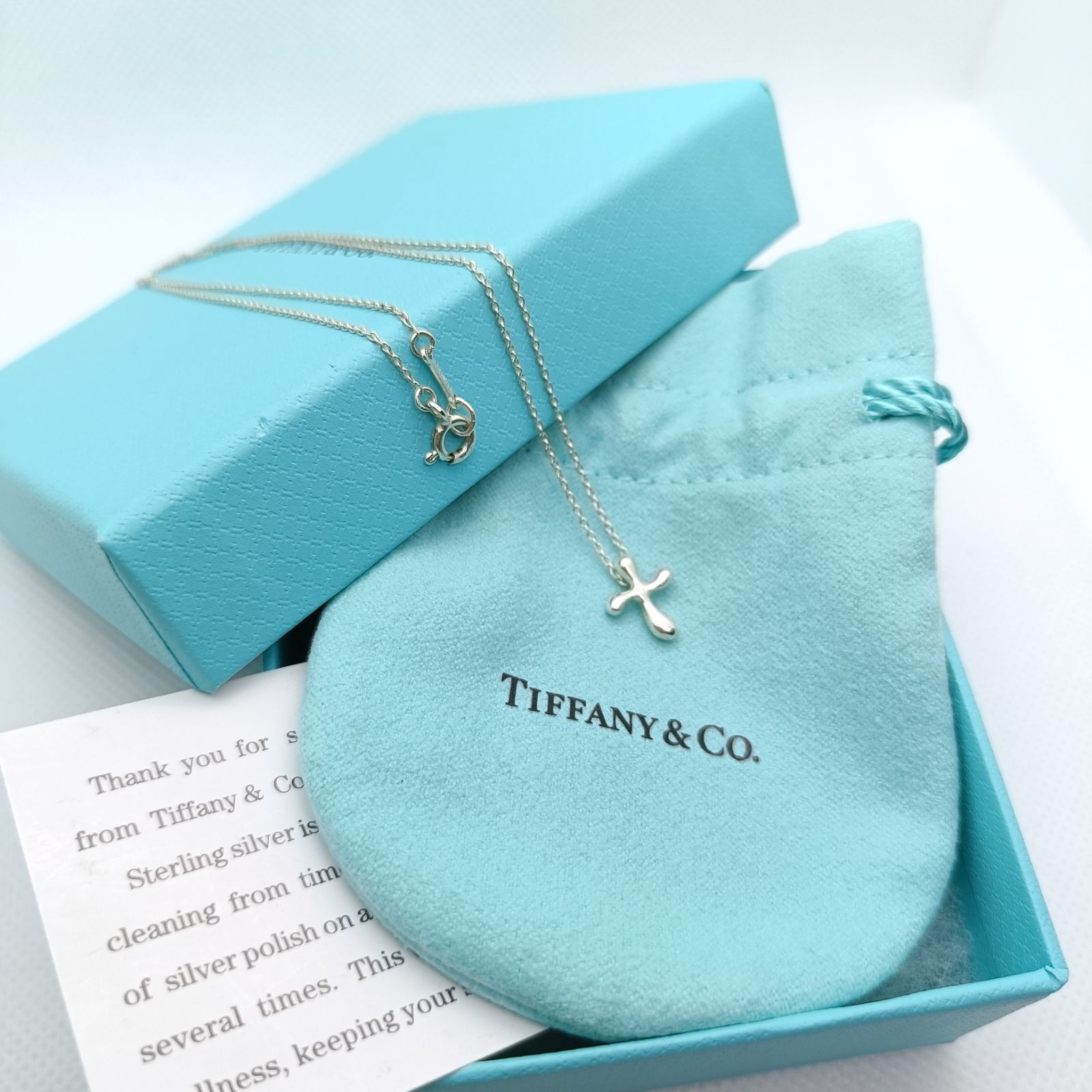 極美品✨️ ティファニー ネックレス クロス 925 スターリングシルバー 
