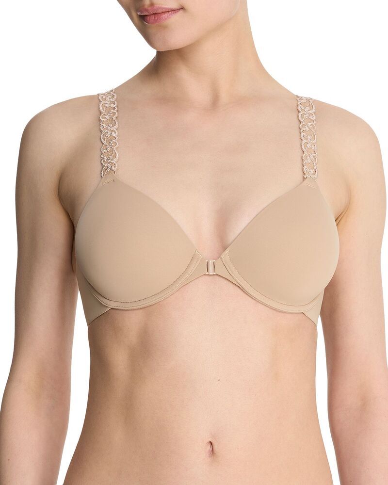 ナトリ レディース アンダーウェア ブラジャー レース Natori Pure Luxe Convertible Lace Strap Bra Cafe