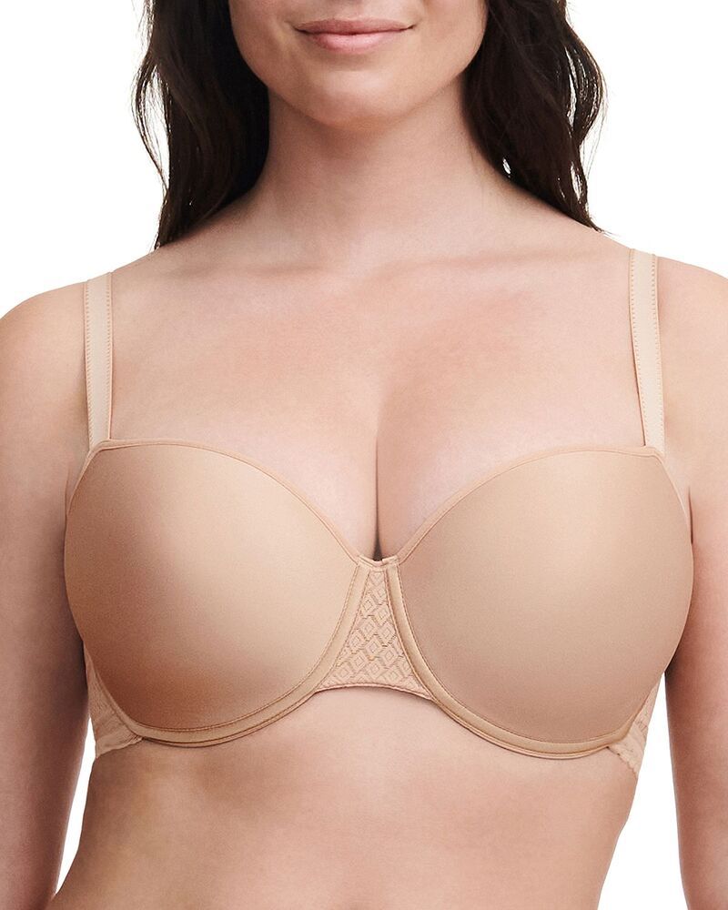 シャントル レディース アンダーウェア ブラジャー Tシャツ レース Chantelle Lucie Lace Demi Memory Foam Tshirt Bra Sirrocco
