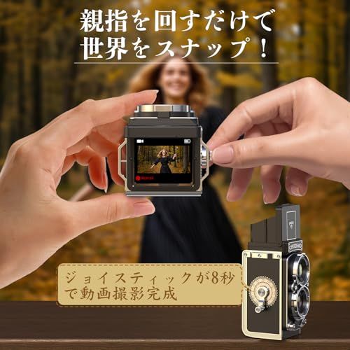 CHUZHAO レトロカメラ ミニレトロデジタルカメラ 1080P 写真・動画機能