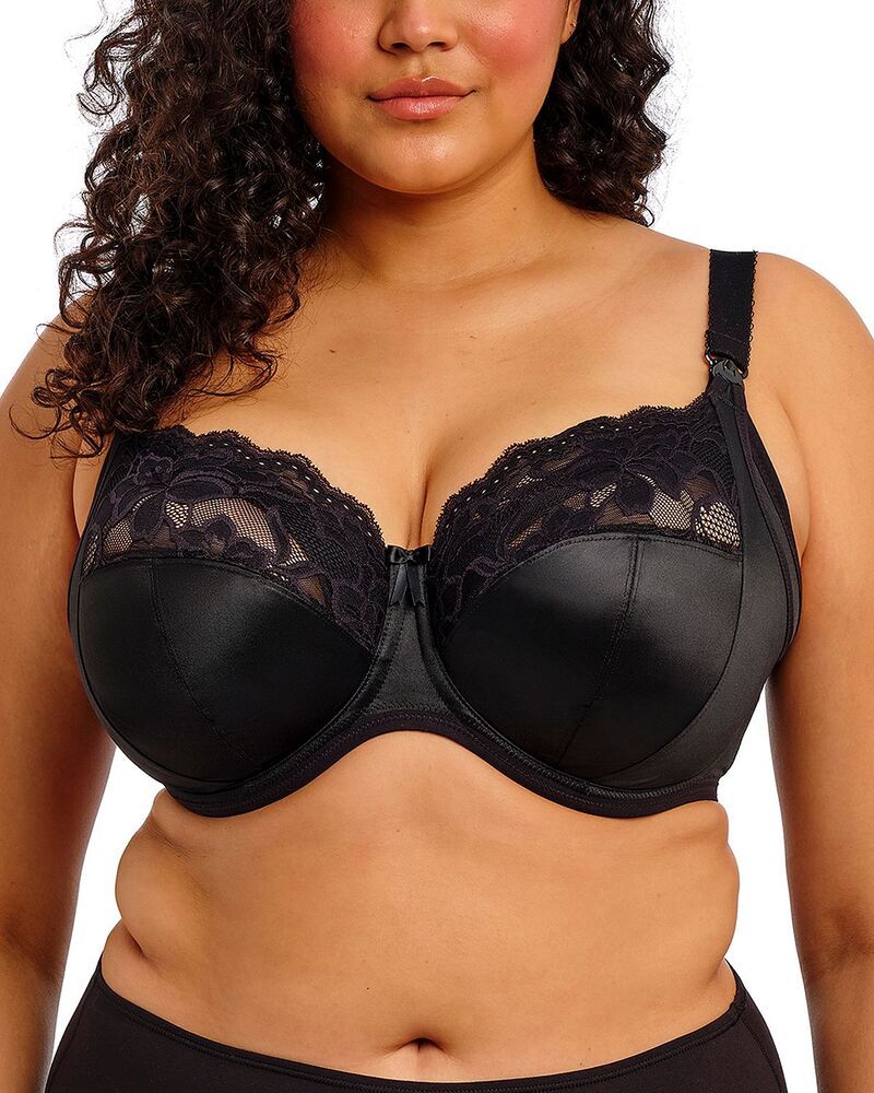 エロミ レディース アンダーウェア ブラジャー Elomi Molly Underwire Nursing Bra Black ブラック