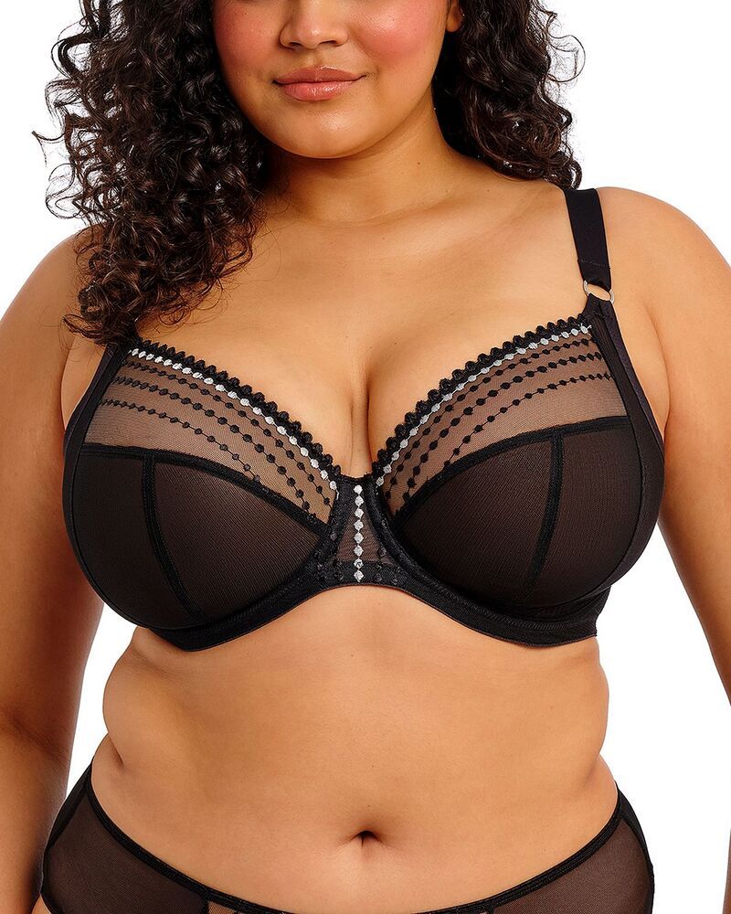 エロミ レディース アンダーウェア ブラジャー Elomi Matilda Underwire Plunge Bra Black ブラック