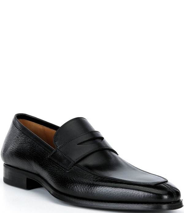 マグナーニ メンズ シューズ スリッポン・ローファー レザー Magnanni Mens Tajo Leather Penny Loafers Black ブラック