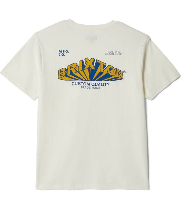 ブリクストン メンズ トップス シャツ ロゴ Brixton Short Sleeve Forman Logo TShirt Off White Worn Wash オフホワイト