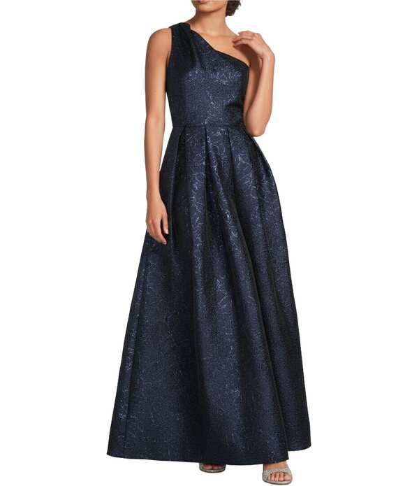 ダナキャラン レディース トップス ワンピース A ライン トール Donna Karan Metallic Jacquard One Shoulder ALine Gownightfall メタリック