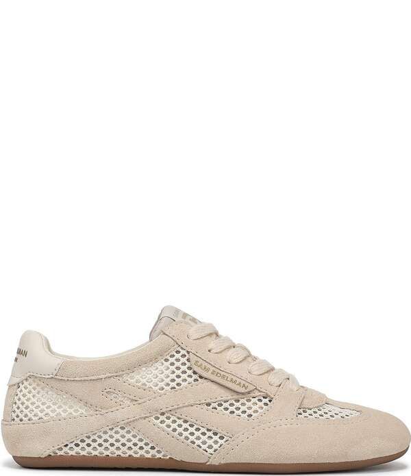 サムエデルマン レディース ボトムス カジュアルパンツ メッシュ スニーカー スエード レース Sam Edelman Tobi Suede and Mesh Lace Up Sneakers New EcruModern Ivory エクリュ