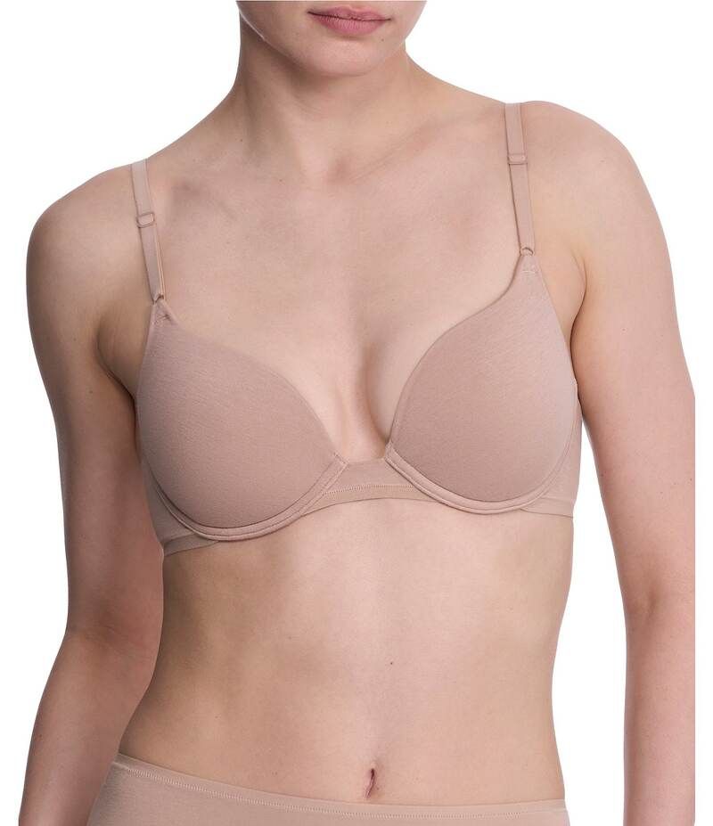 ナトリ レディース アンダーウェア ブラジャー Tシャツ コットン Natori Bliss Cotton Convertible TShirt Bra Cafe