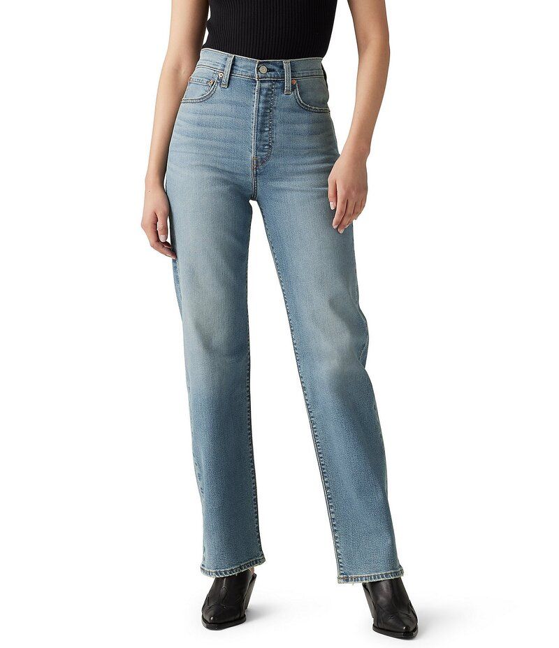 リーバイス レディース ボトムス デニムパンツ ストレート ジーンズ LevisR Ribcage Super High Rise Straight Leg Jeans Ringing Bells No DX