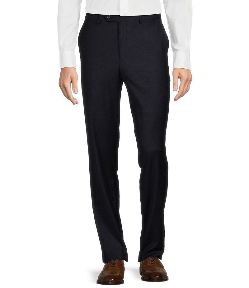 ヒッキーフリーマン メンズ ボトムス カジュアルパンツ パンツ Hickey Freeman Modern Fit FlatFront Solid Dress Pants Navy ネイビー