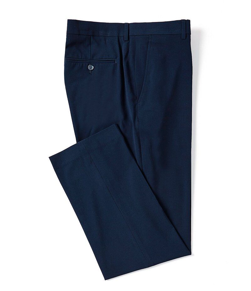 ペリーエリス メンズ ボトムス カジュアルパンツ パンツ Perry Ellis Premium Tailored Flat Front Dress Pants Navy ネイビー