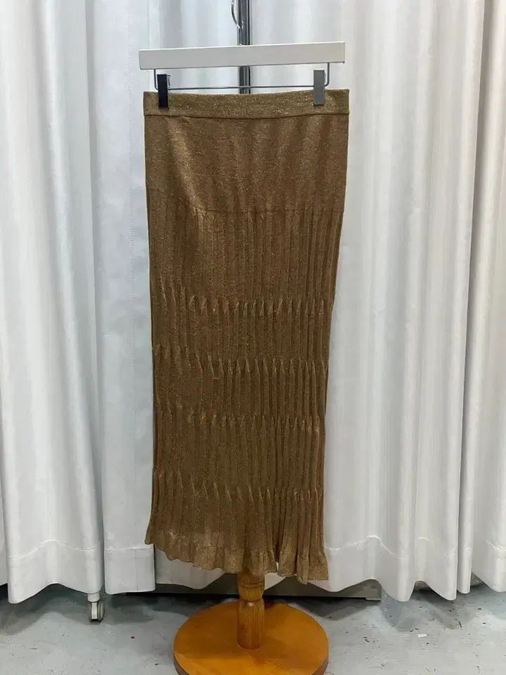 タイムポストモダン GOLD ニット プリーツ スカート F 新品服