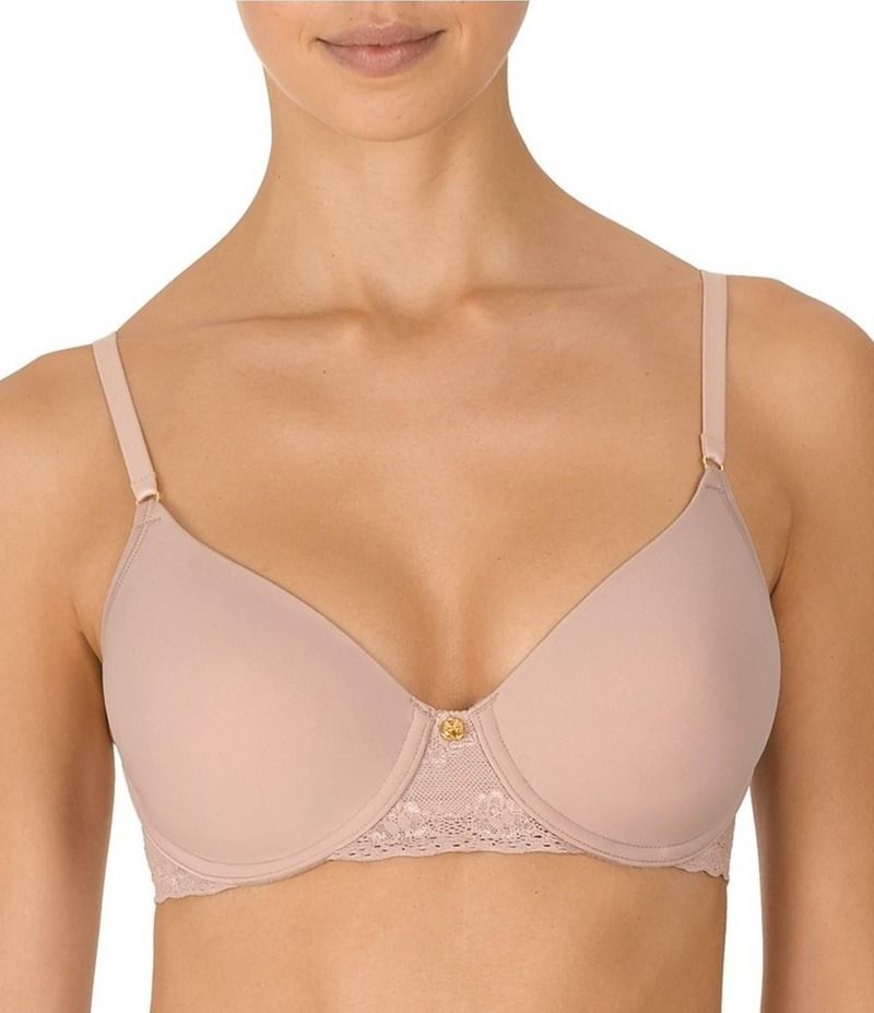 ナトリ レディース アンダーウェア ブラジャー レーストリム Tシャツ レース Natori Bliss Perfection Contour Underwire Lace Trim TShirt Bra Rose Beige ベージュ