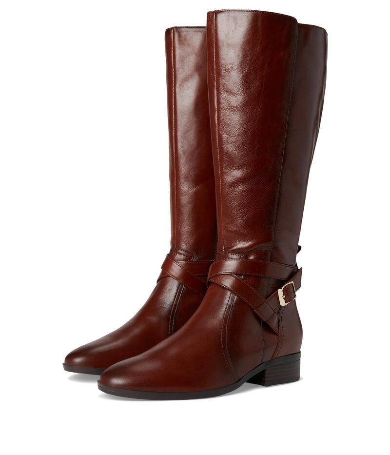 ナチュライザー レディース シューズ ブーツ・レインブーツ Naturalizerena2 Wide Calf Boots Deep Saddle Brown Leather ブラウン