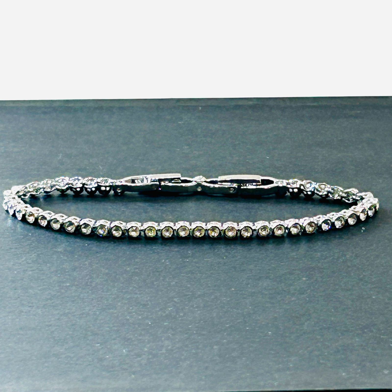 NC3628 スワロフスキー Swarovski テニスブレス ブレスレット 約3mm×17cm アジャスター付き 検i