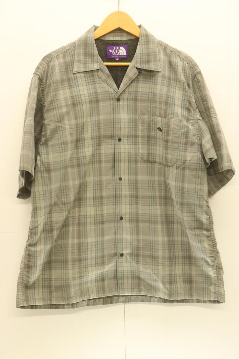 【中古】 THE NORTH FACE メンズ半袖シャツ M Madras Field H S Shirt THE NORTH FACE M グレー 灰 チェック