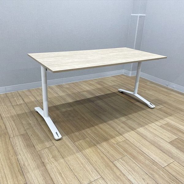 ミーティングテーブル 完成品 ホバーテーブル 固定タイプ T字脚 キャスター付 会議テーブル W1500 D750 イトーキ トリニティオークライト