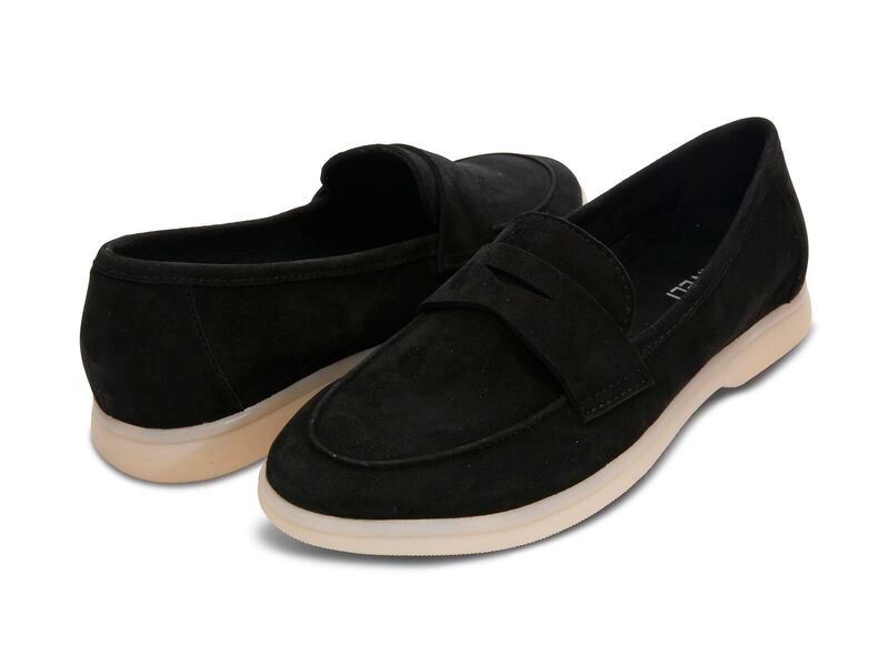 ベネリ レディース シューズ スリッポン・ローファー Vaneli Undine Black Suede 1 ブラック