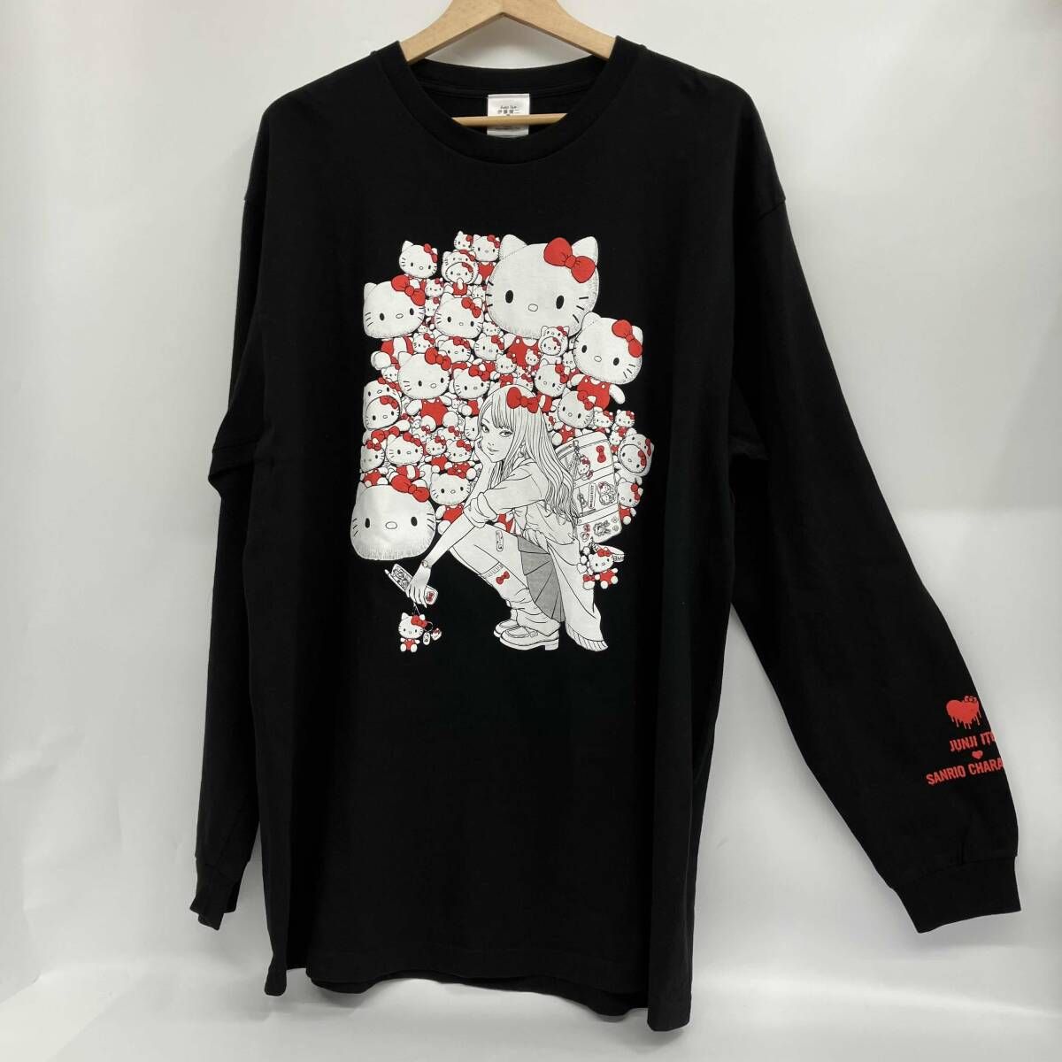 伊藤潤二 ハローキティコラボ／長袖Tシャツ／サイズXL／0011000507 VT202501