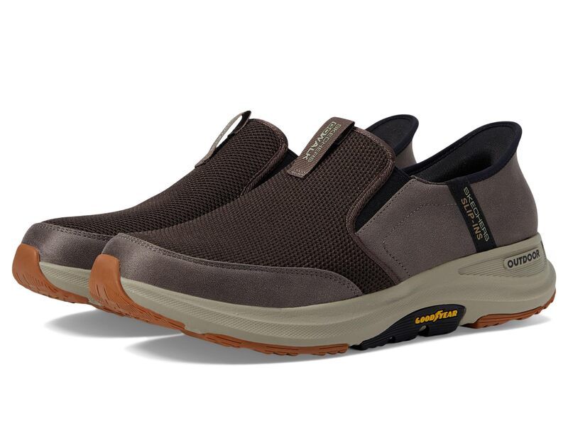 スケッチャーズ メンズ シューズ スニーカー SKECHERS Performance Go Walk Outdoor Hands Free SlipIns Brown ブラウン
