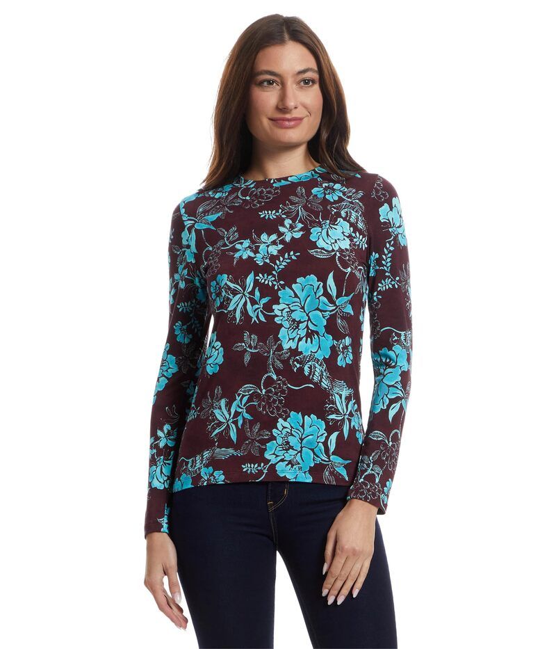 ジョニーワズ レディース トップス シャツ Johnny Was The Janie Favorite Fitted Long Sleeve Tee Alexandria