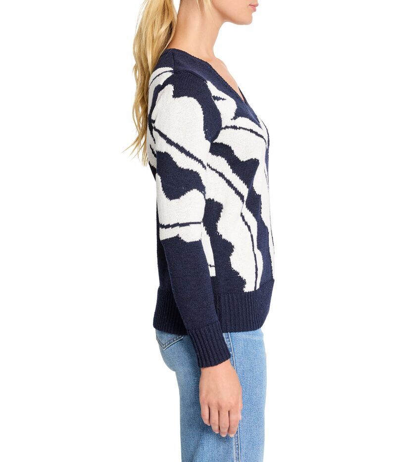 ニックプラスゾーイ レディース アウター ニット・セーター NICZOE Shadow Reef Sweater Indigo Multi インディゴ