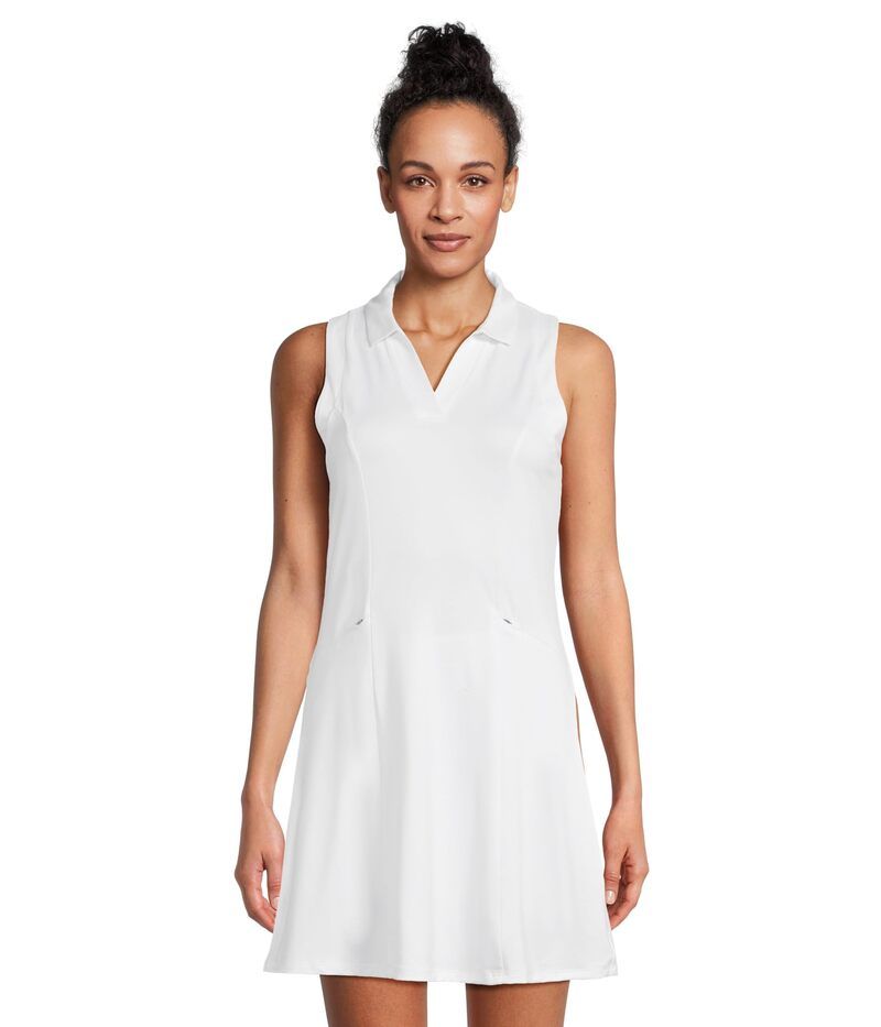 キャラウェイ レディース トップス ワンピース ノースリーブ Callaway Sleeveless Flounce Dress Brilliant White ホワイト