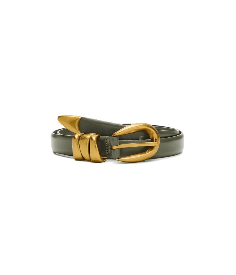 メイドウェル レディース アクセサリー ベルト Madewell Triple Metal Keeper Belt Dried Olive オリーブ