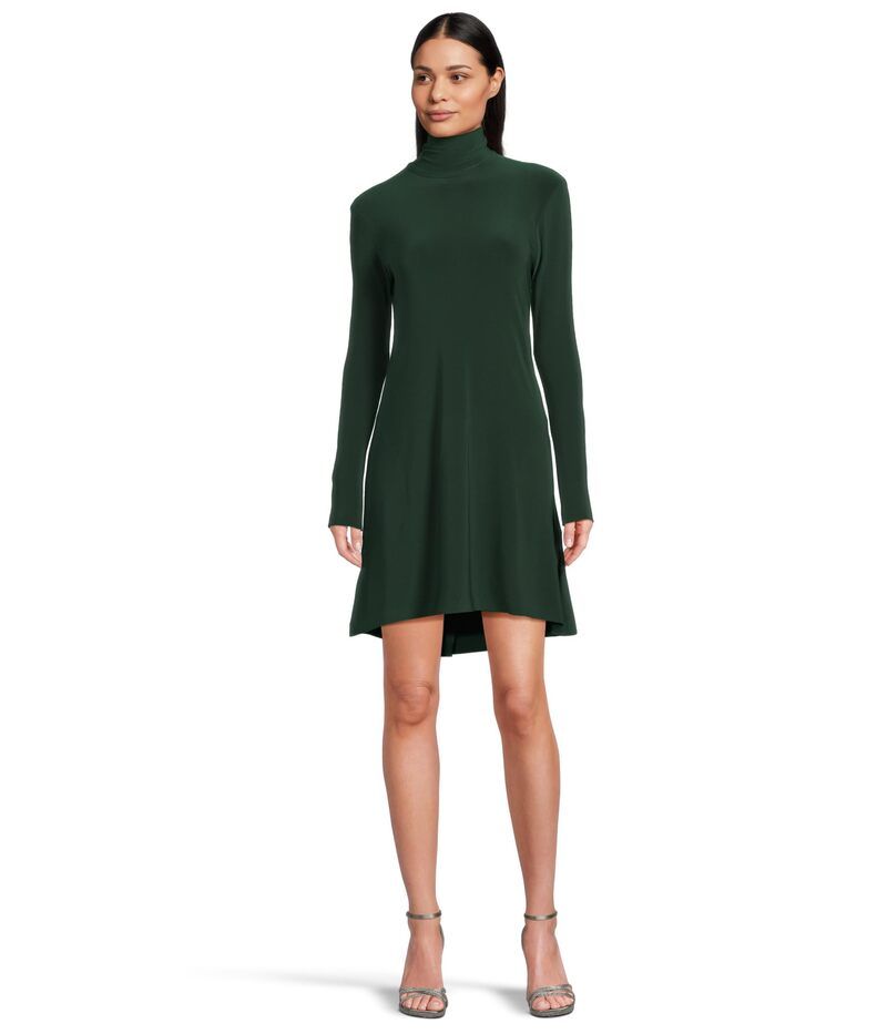ノーマカマリ レディース トップス ワンピース Norma Kamali Long Sleeve Turtle Swing Dress Dark Emerald エメラルド