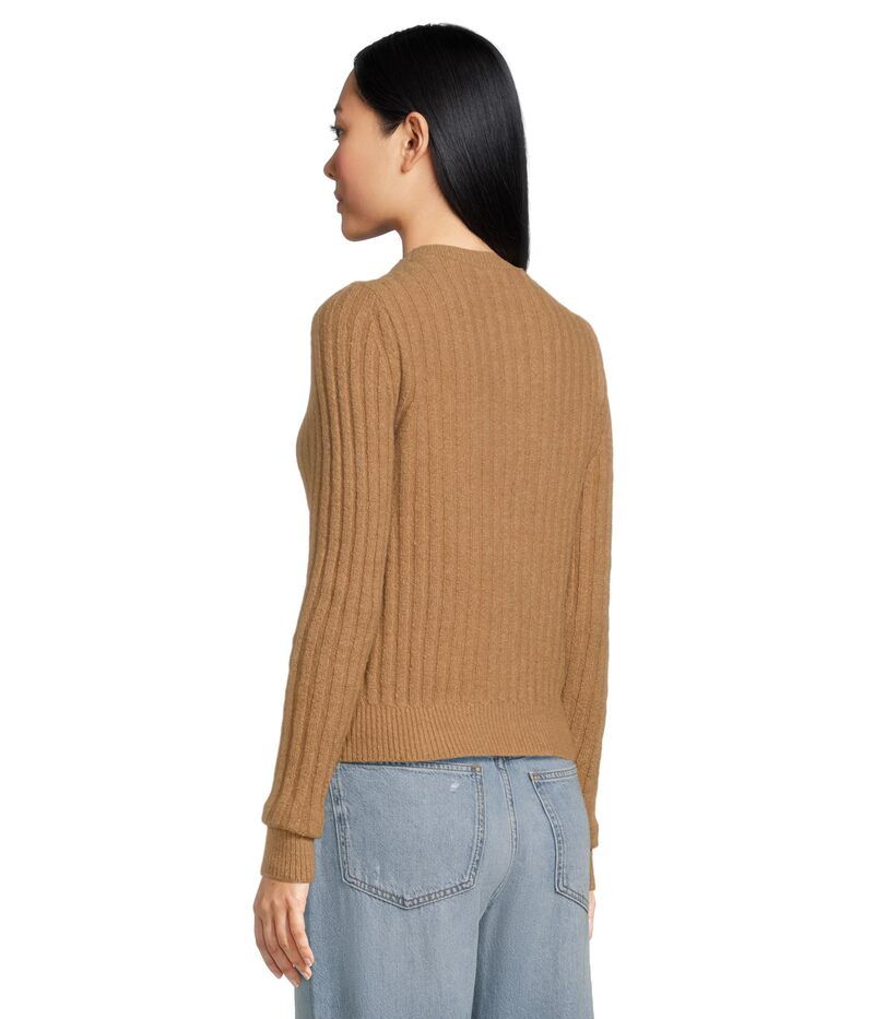 メイドウェル レディース アウター ニット・セーター リブ コットン カーディガン Madewellong Sleeve Cozy Cotton Ribbed Cardigan Heather Caramel ヘザー