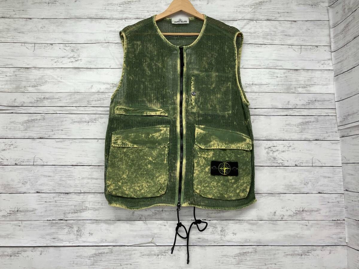STONE ISLAND／ベスト／22SS／メッシュベスト／グリーン／7615G0622／Lサイズ