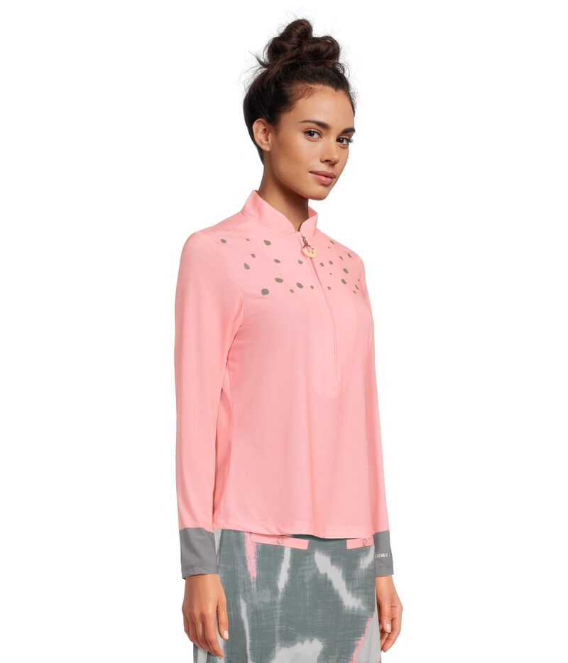 ジャイミーサドック レディース トップス シャツ プリント Jamie Sadock Raindrops Print Long Sleeve Sunsense Top Azalea Pink ピンク