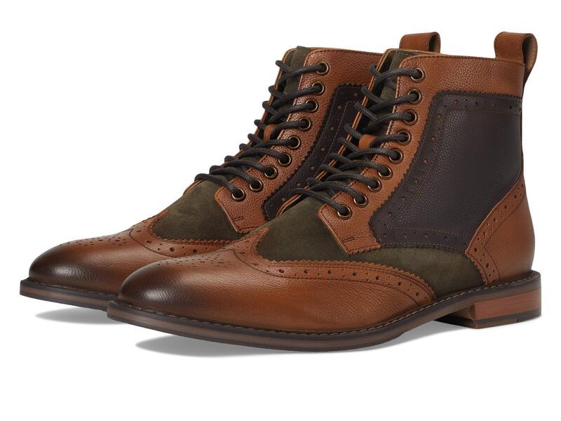 ステイシーアダムス メンズ シューズ ブーツ・レインブーツ Stacy Adams Finnegan Wing Tip Boot Olive Multi オリーブ