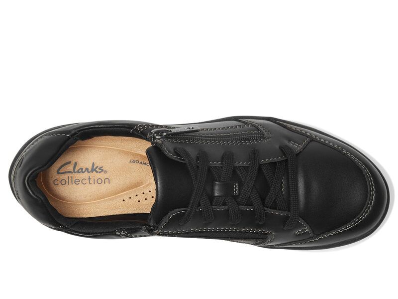 クラークス レディース シューズ スニーカー Clarks Bryianne Bayla Black Leather ブラック クラークス レディース シューズ スニーカー Clarks Bryianne Bayla Black Leather ブラック