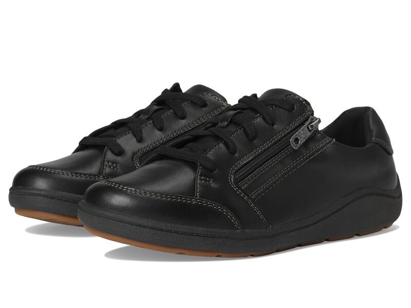 クラークス レディース シューズ スニーカー Clarks Bryianne Bayla Black Leather ブラック