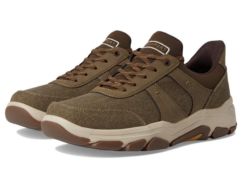ロックポート メンズ シューズ サンダル Rockport Rhett Brown Canvas ブラウン