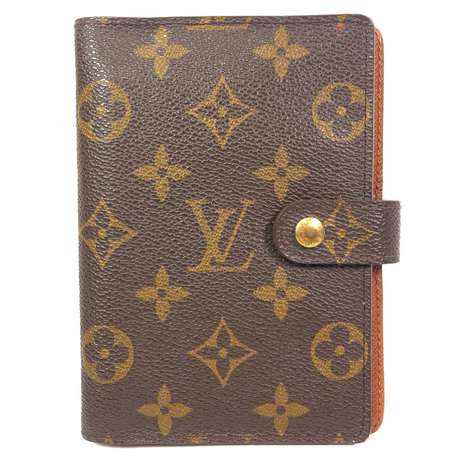 【ルイヴィトン】本物 LOUIS VUITTON モノグラム アジェンダPM 手帳カバー 6穴式 R20005 システム手帳 メンズ レディース スペイン製