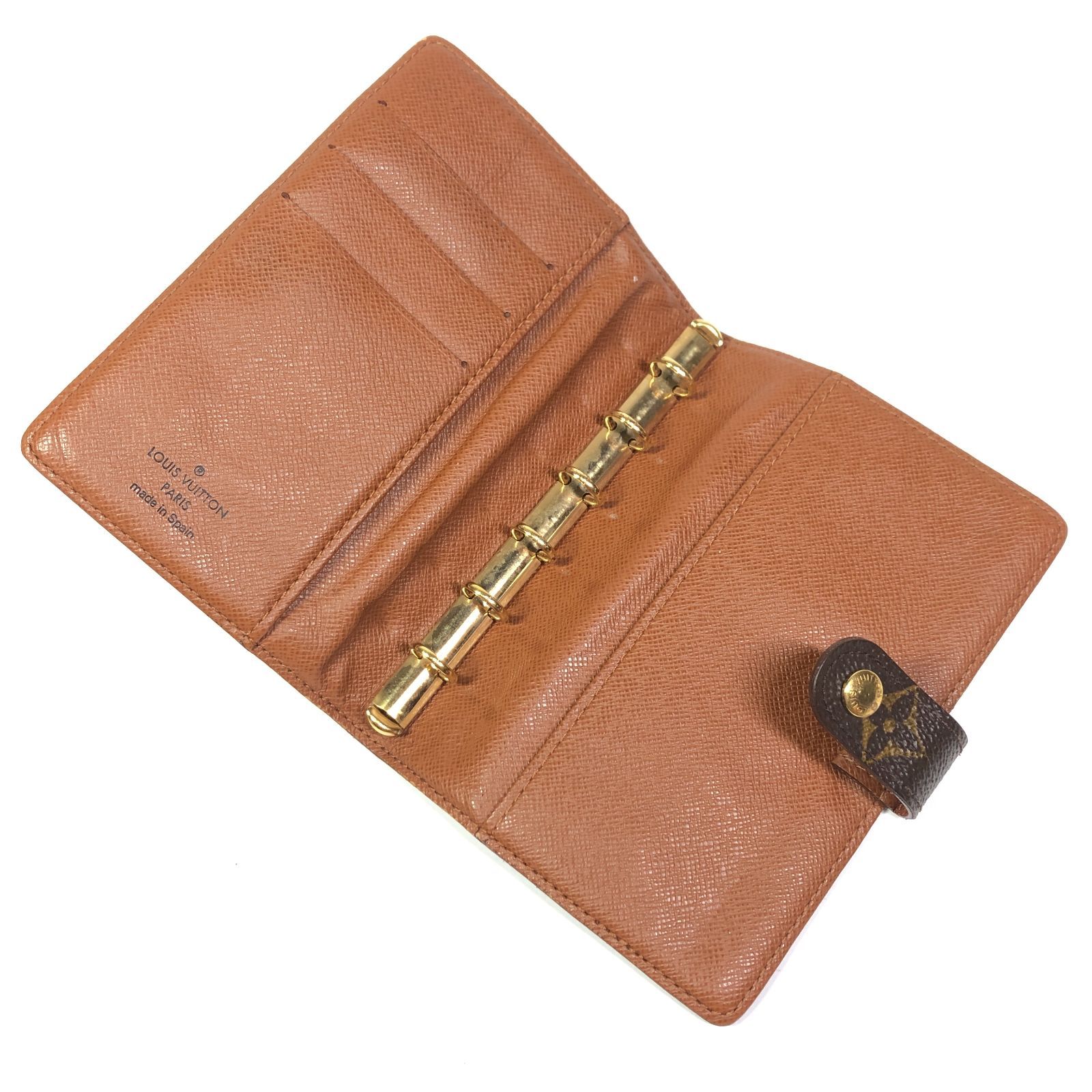 【ルイヴィトン】本物 LOUIS VUITTON モノグラム アジェンダPM 手帳カバー 6穴式 R20005 システム手帳 メンズ レディース スペイン製