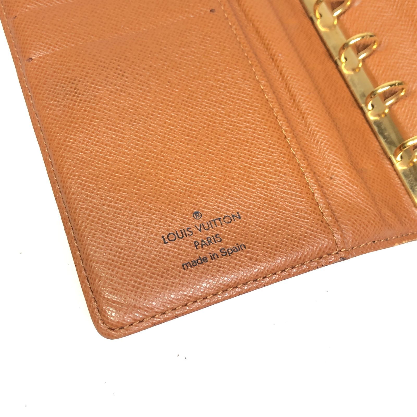 【ルイヴィトン】本物 LOUIS VUITTON モノグラム アジェンダPM 手帳カバー 6穴式 R20005 システム手帳 メンズ レディース スペイン製