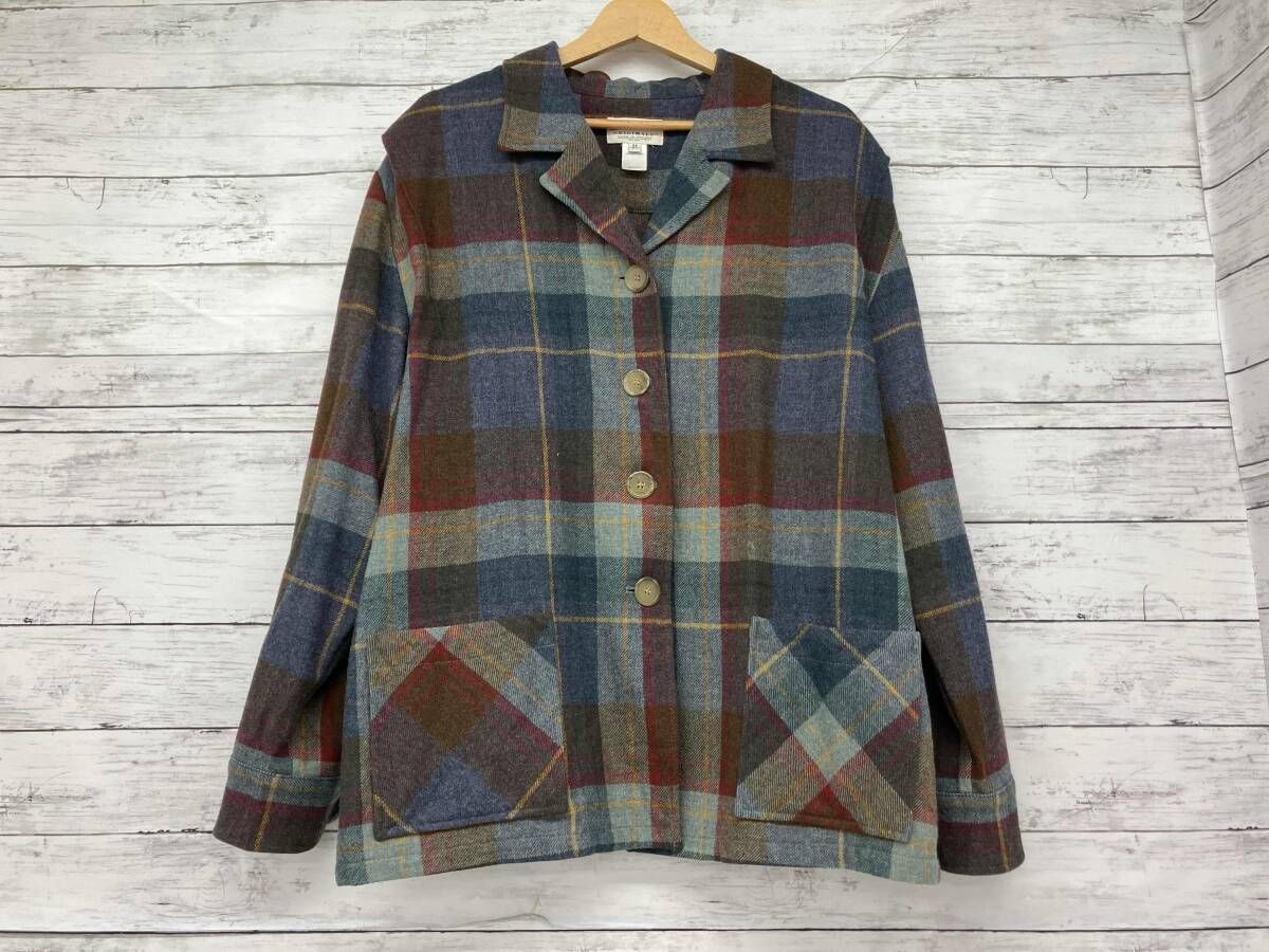 PENDLETON／テーラードジャケット／マルチカラー／ウール／USA製／2XLサイズ