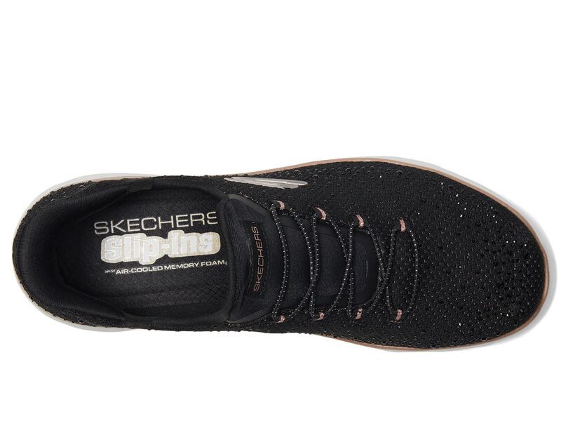 スケッチャーズ レディース シューズ スニーカー SKECHERSummits Brilliant Shine Hands Free SlipINS Black Rose Gold ブラック