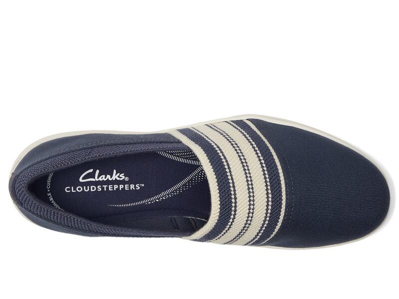 クラークス レディース シューズ スニーカー Clarks Breeze Sky Mist Navy Textile ネイビー